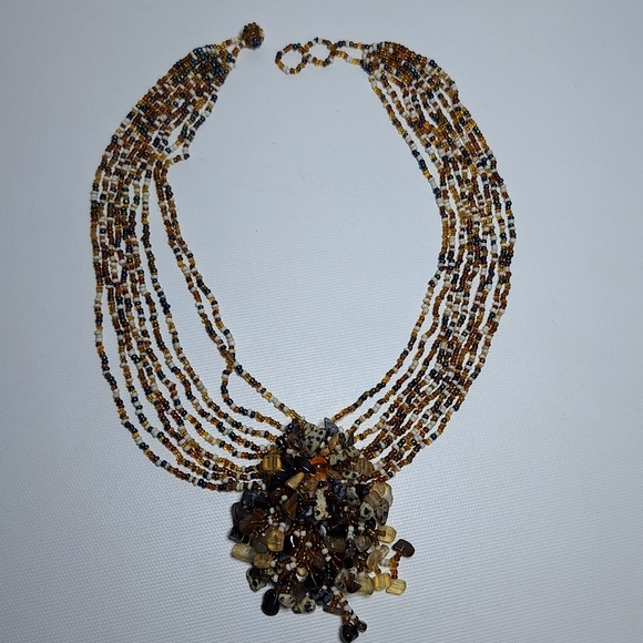 Ann N Eve Exquisite Southwestern Beaded Collar Necklace - Picture 3 of 8